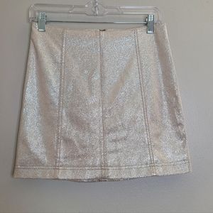 Free People Gold Shimmer Skirt